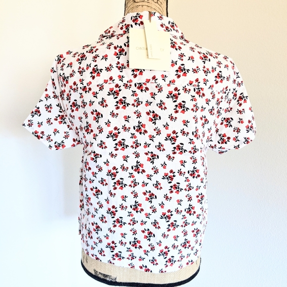 NWT Kentucky Floral Prairie Print Top Wood Buttons - Picture 3 of 8